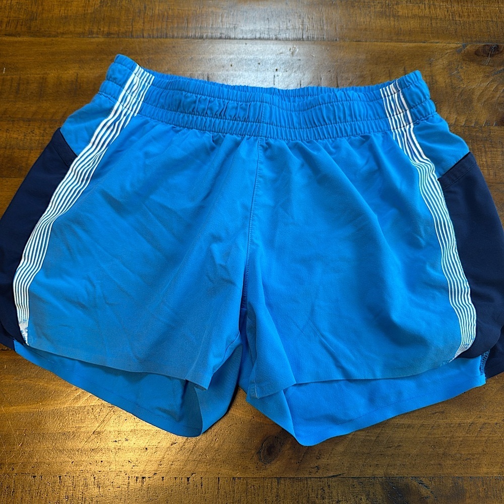 Athleta Blue Athletic Running shorts Girls Size‎ L 12